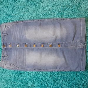 D.jeans button up jean skirt